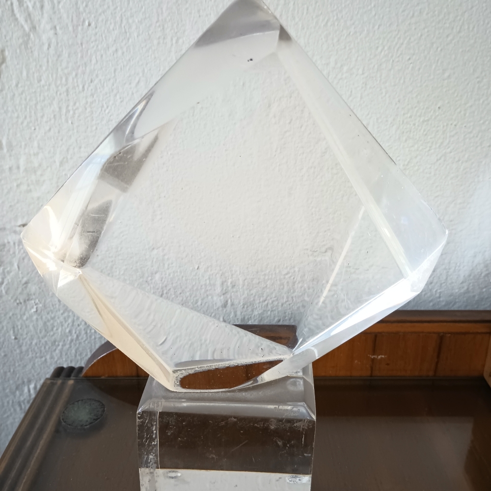 Hivo Van Teal Lucite Sculpture. 1981